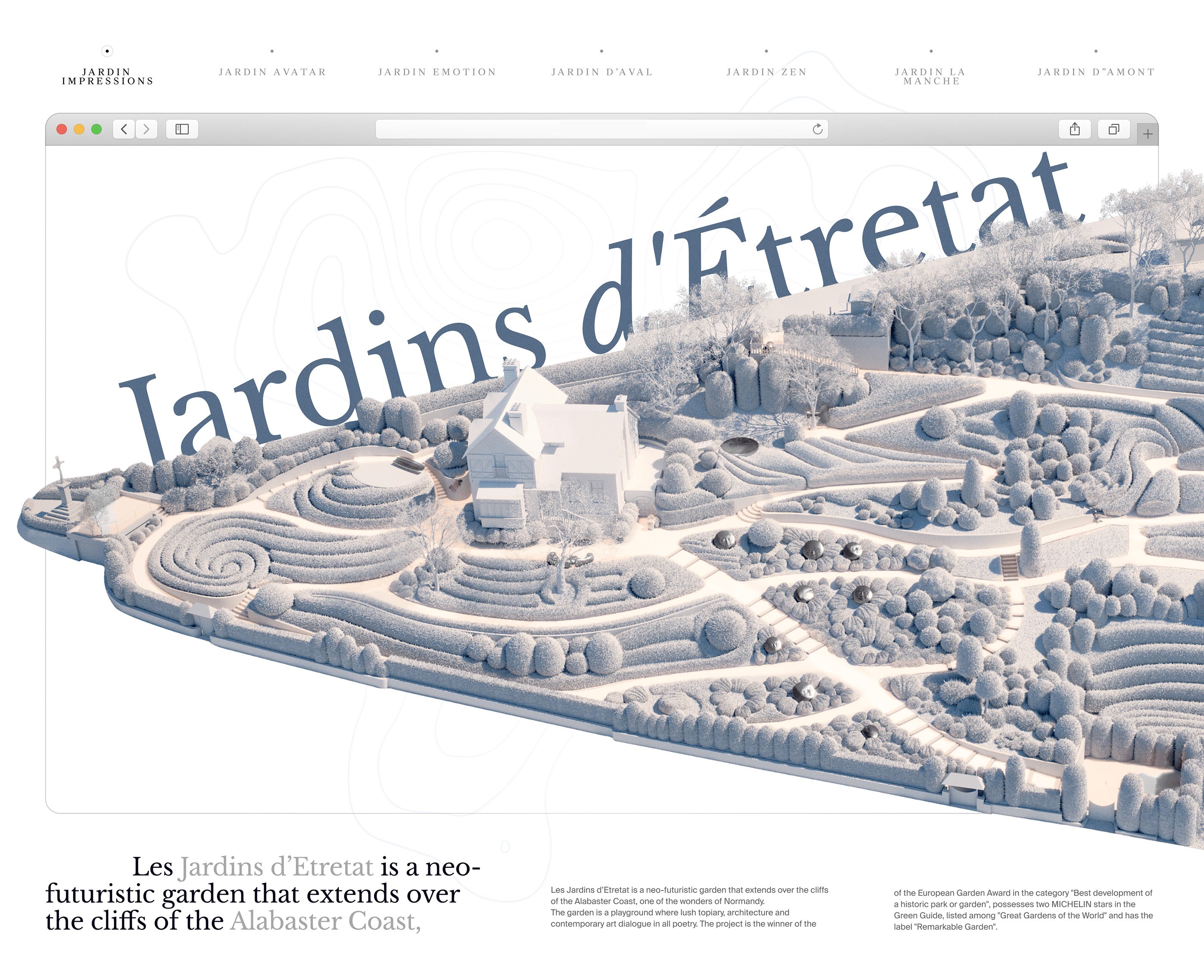 Les Jardins d'Etretat redesign