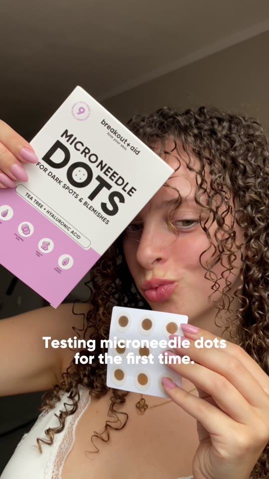 Testing microneedle dots for the first time