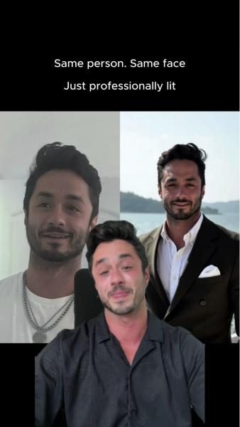 Same person, same face, just professionally lit