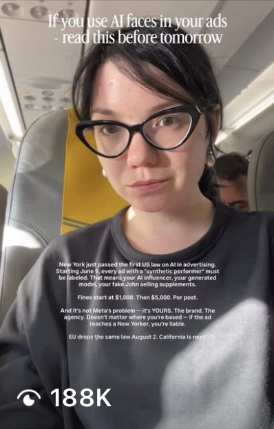 AI faces in ads news