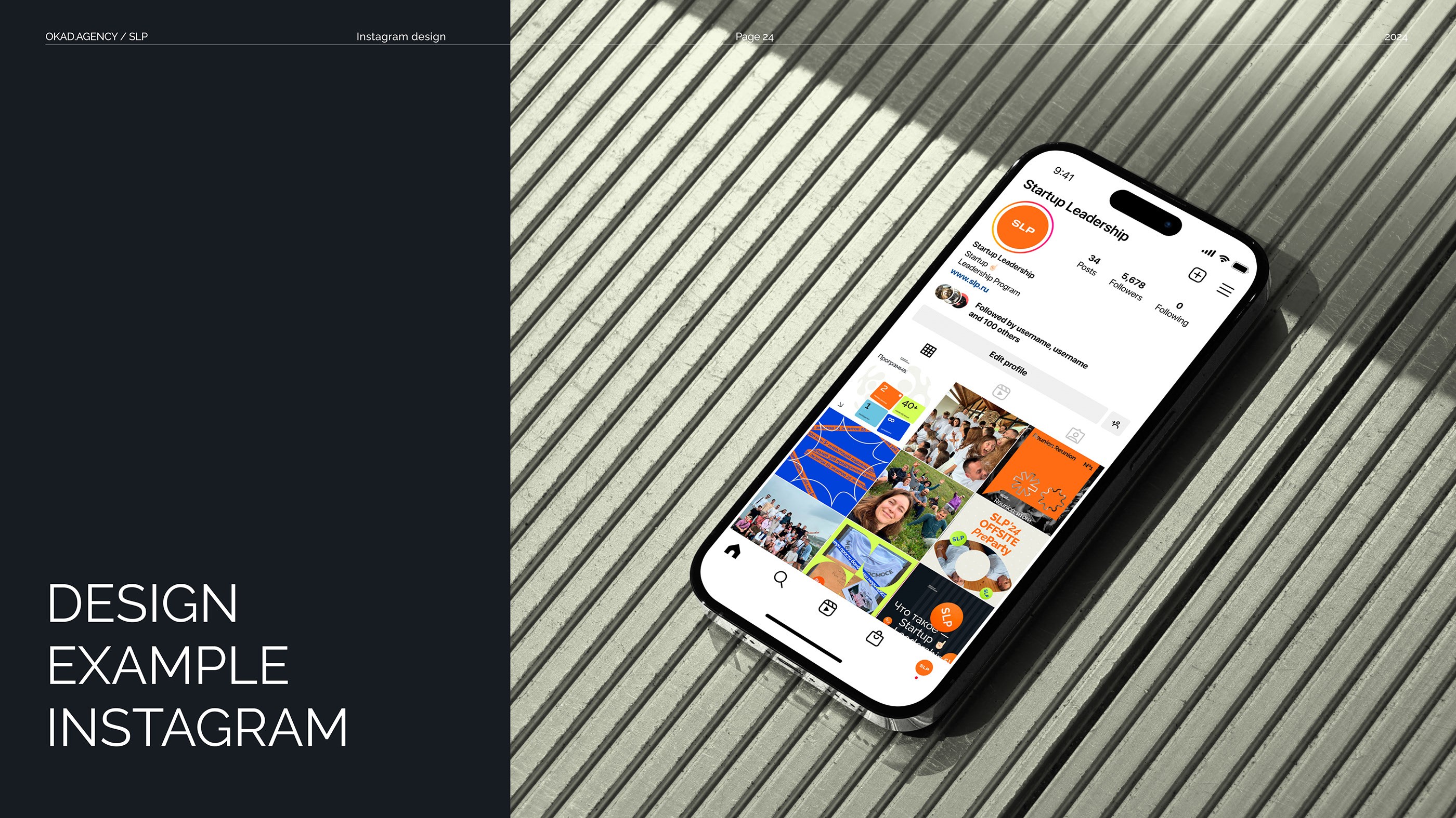 SLP entrepreneur community branding showcase with event photography and social media content layouts
