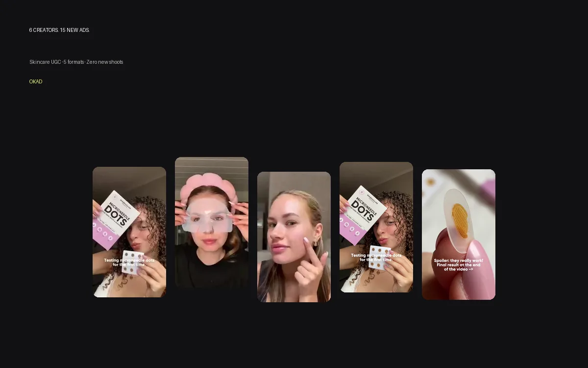 Breakout + Aid — skincare ads from creator UGC