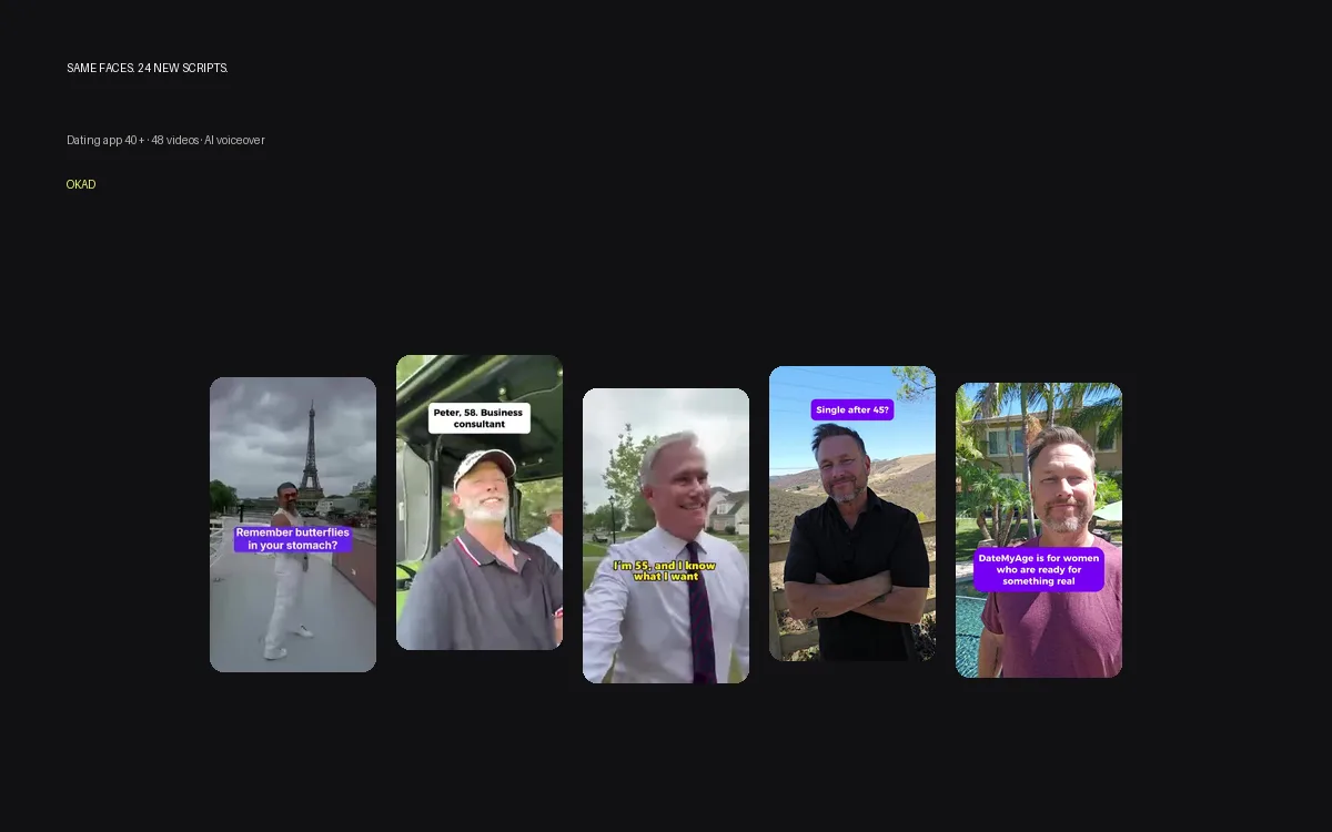DateMyAge — dating app ads from existing creator footage