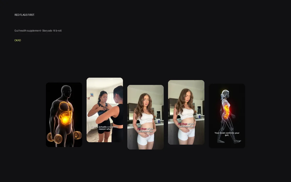 Gut health brand — story-first ads with AI b-roll