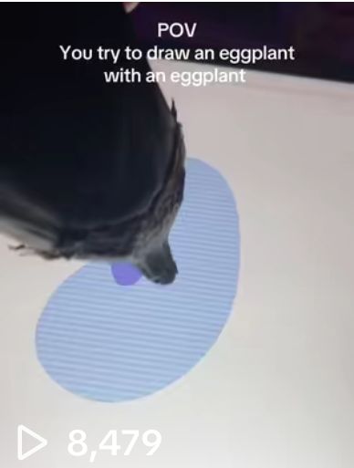 POV You try to draw an eggplant with an eggplant, 8,479 views