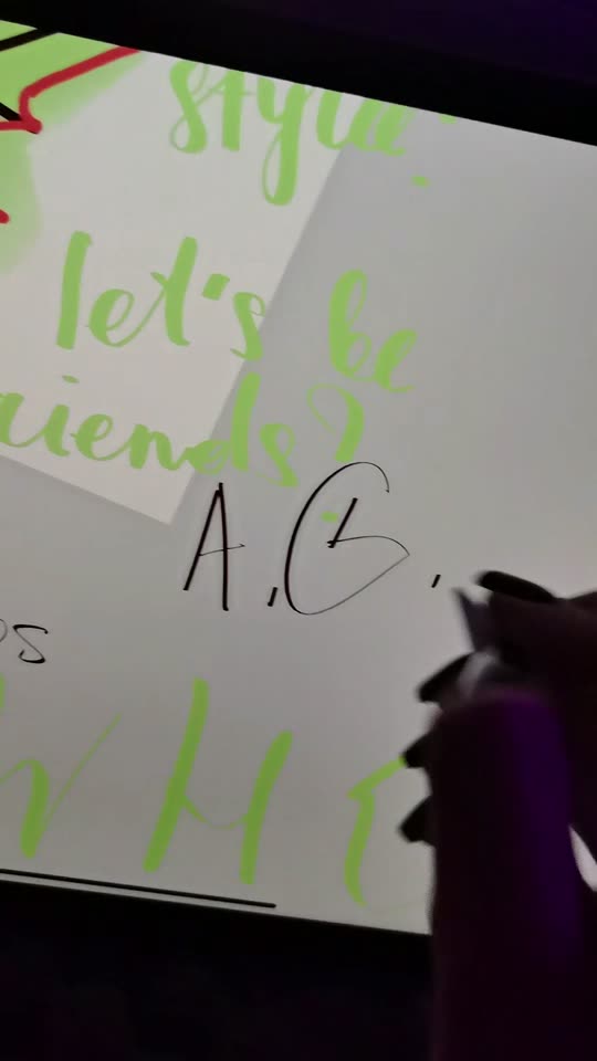 Let's be friends written on the canvas