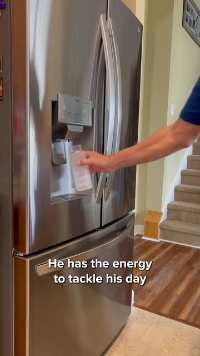 He has the energy to tackle his day