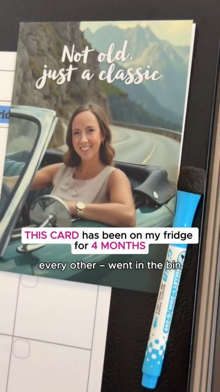 Card on the fridge for 4 months