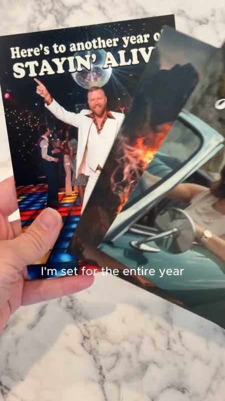 Stack of printed face-swap cards
